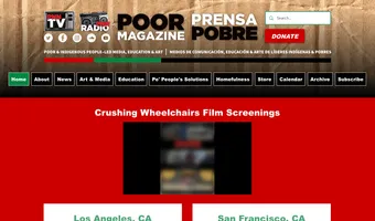 Screenshot of POOR Magazine