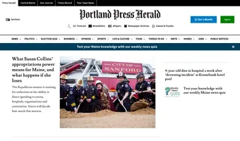 Screenshot of Portland Press Herald