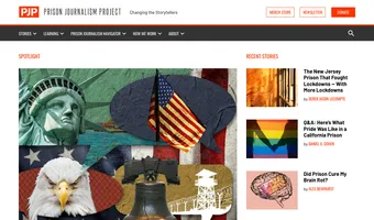 Screenshot of Prison Journalism Project
