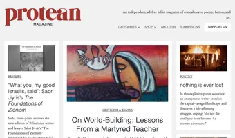 Screenshot of Protean Magazine