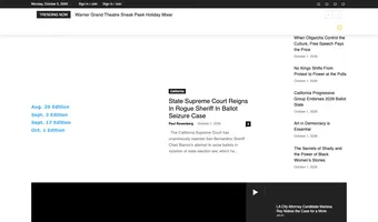 Screenshot of Random Lengths News