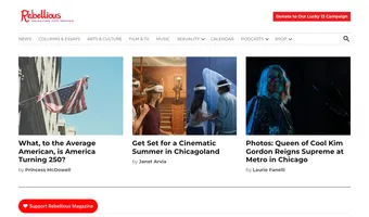 Screenshot of Rebellious Magazine