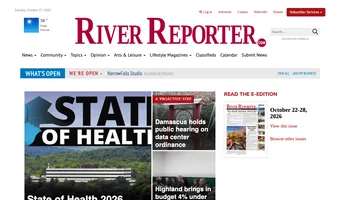 Screenshot of The River Reporter