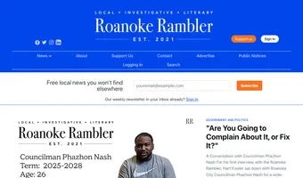 Screenshot of The Roanoke Rambler