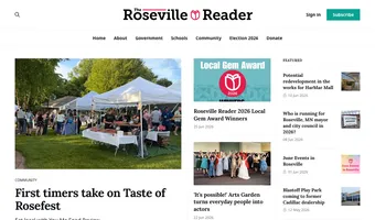 Screenshot of The Roseville Reader