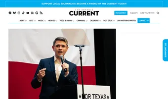 Screenshot of San Antonio Current