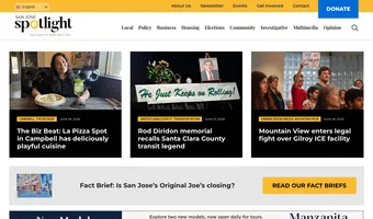 Screenshot of San José Spotlight