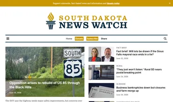 Screenshot of South Dakota News Watch