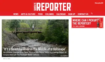 Screenshot of Santa Fe Reporter