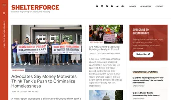 Screenshot of Shelterforce