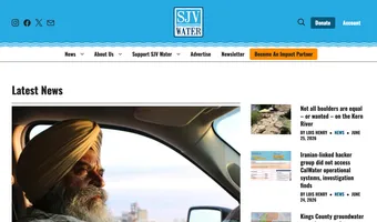 Screenshot of SJV Water