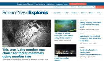 Screenshot of Science News Explores