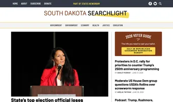 Screenshot of South Dakota Searchlight