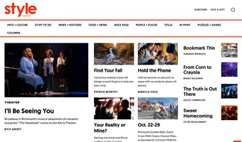 Screenshot of Style Weekly
