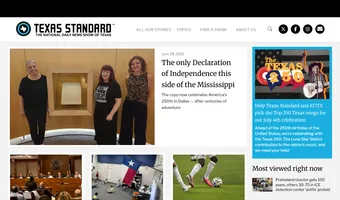 Screenshot of Texas Standard
