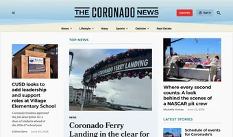 Screenshot of The Coronado News