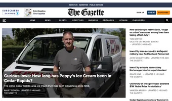 Screenshot of The Gazette