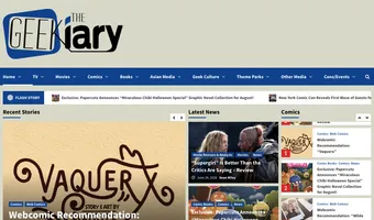 Screenshot of The Geekiary