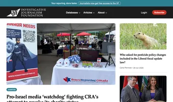 Screenshot of Investigative Journalism Foundation