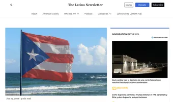 Screenshot of The Latino Newsletter