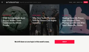 Screenshot of The Marshall Project