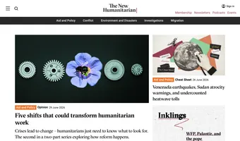 Screenshot of The New Humanitarian