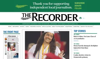 Screenshot of The Recorder News