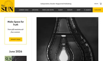 Screenshot of The Sun Magazine