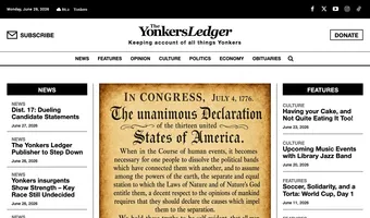 Screenshot of The Yonkers Ledger