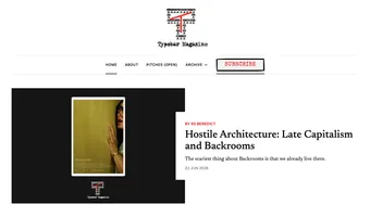 Screenshot of Typebar Magazine