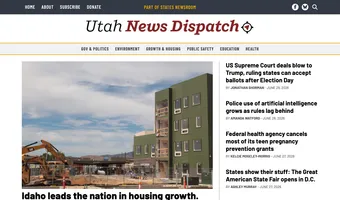 Screenshot of Utah News Dispatch