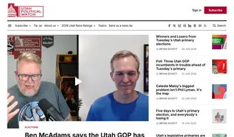 Screenshot of Utah Political Watch