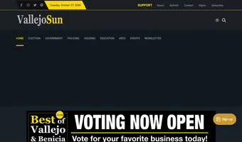 Screenshot of The Vallejo Sun