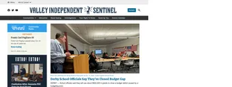 Screenshot of Valley Independent Sentinel