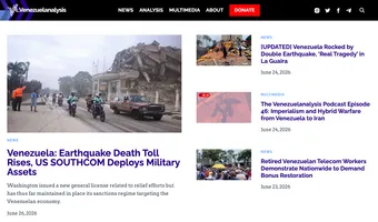 Screenshot of Venezuelanalysis