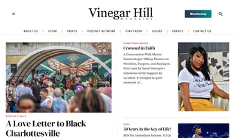Screenshot of Vinegar Hill Magazine