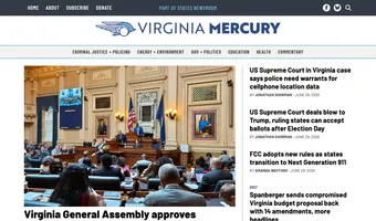 Screenshot of Virginia Mercury
