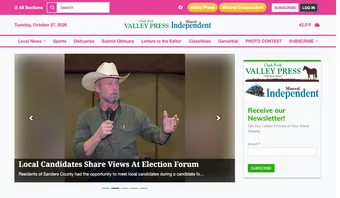 Screenshot of Clark Fork Valley Press | Mineral Independent