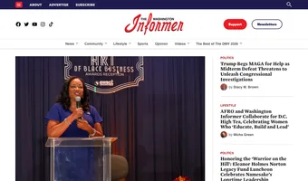 Screenshot of The Washington Informer