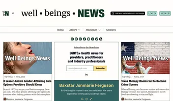 Screenshot of Well Beings News