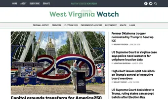 Screenshot of West Virginia Watch