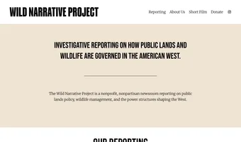 Screenshot of Wild Narrative Project