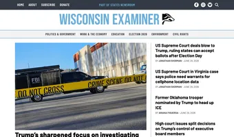Screenshot of Wisconsin Examiner