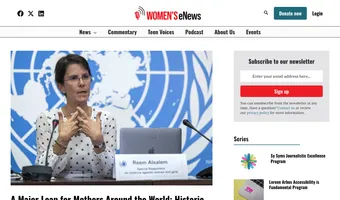 Screenshot of Women's eNews