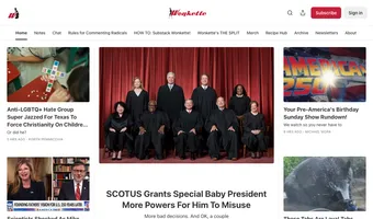 Screenshot of Wonkette