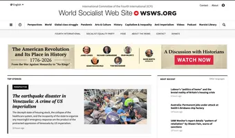 Screenshot of World Socialist Web Site
