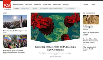 Screenshot of YES! Magazine