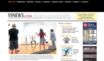 Screenshot of The Yellow Springs News